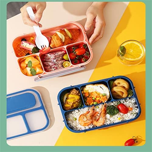 CXDTBH 1000ML BENTO kutije za ručak za djecu 4 pretinac za prehrambene kontejnere Mikrovalna pećnica bez curenja Bento kutija
