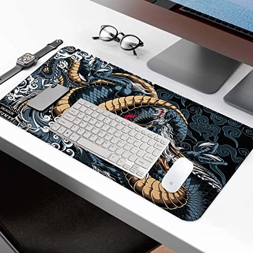 Jiang100 Dragon Pad, igrački ured Početna stranica Mousepad, Računarska tastatura Laptop Desk mat za muškarca, velika produžena gumena