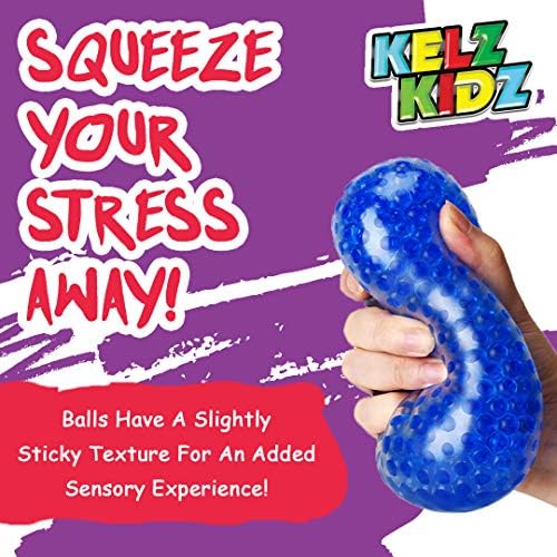 Kelz Kidz Izdržljive jumbo kuglice za škrtske škrtske špestere - odlična senzorna igračka za uznemirenost za djecu i odrasle - pomaže
