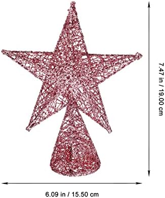 Aboofan Božićna staza staze: metalna sjajna zvijezda stablo Xmas šuplje zvjezdani topper za ukrašavanje božićnog stabla
