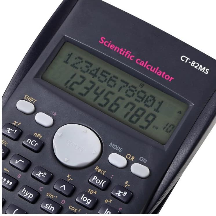SDFGH HANDHELD kompaktni naučni kalkulator 12-znamenkasti 2-line velike statistike zaslona Matematike Dnevnik sa frakcijom frakcije