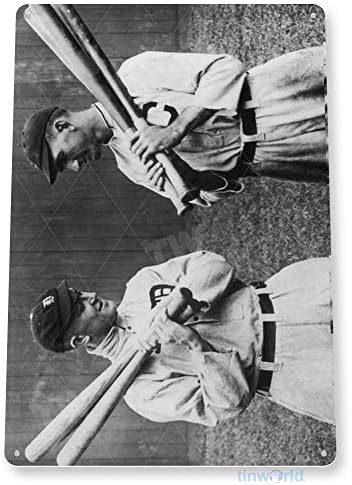 Tinworld TIN znak TY COBB, beshilni Joe Jackson Historic Baseball Fotografija Metalni znak Decor A661